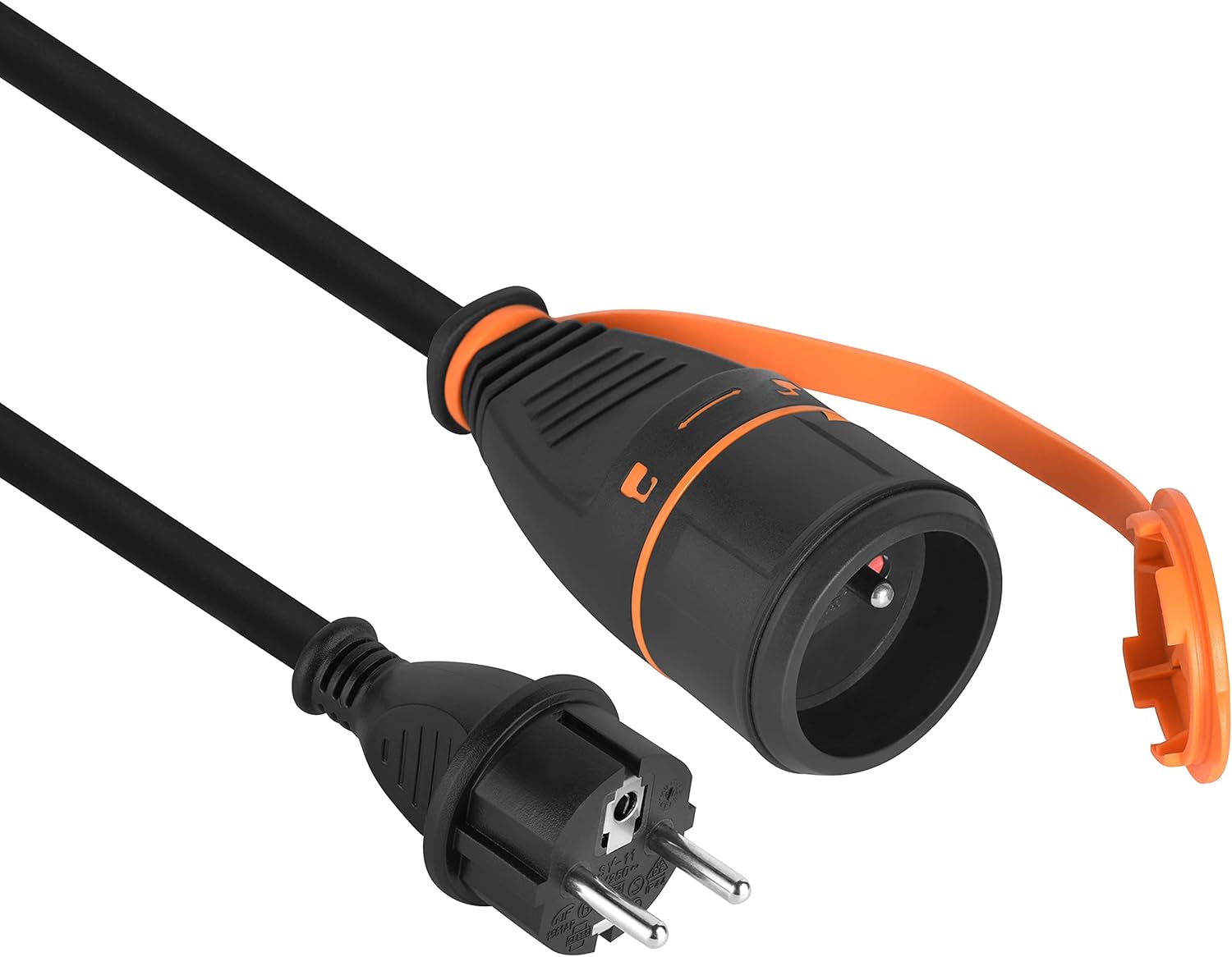 Electraline 01752 Prolunga IP44 20M con Electralock, Nero - immagine 1