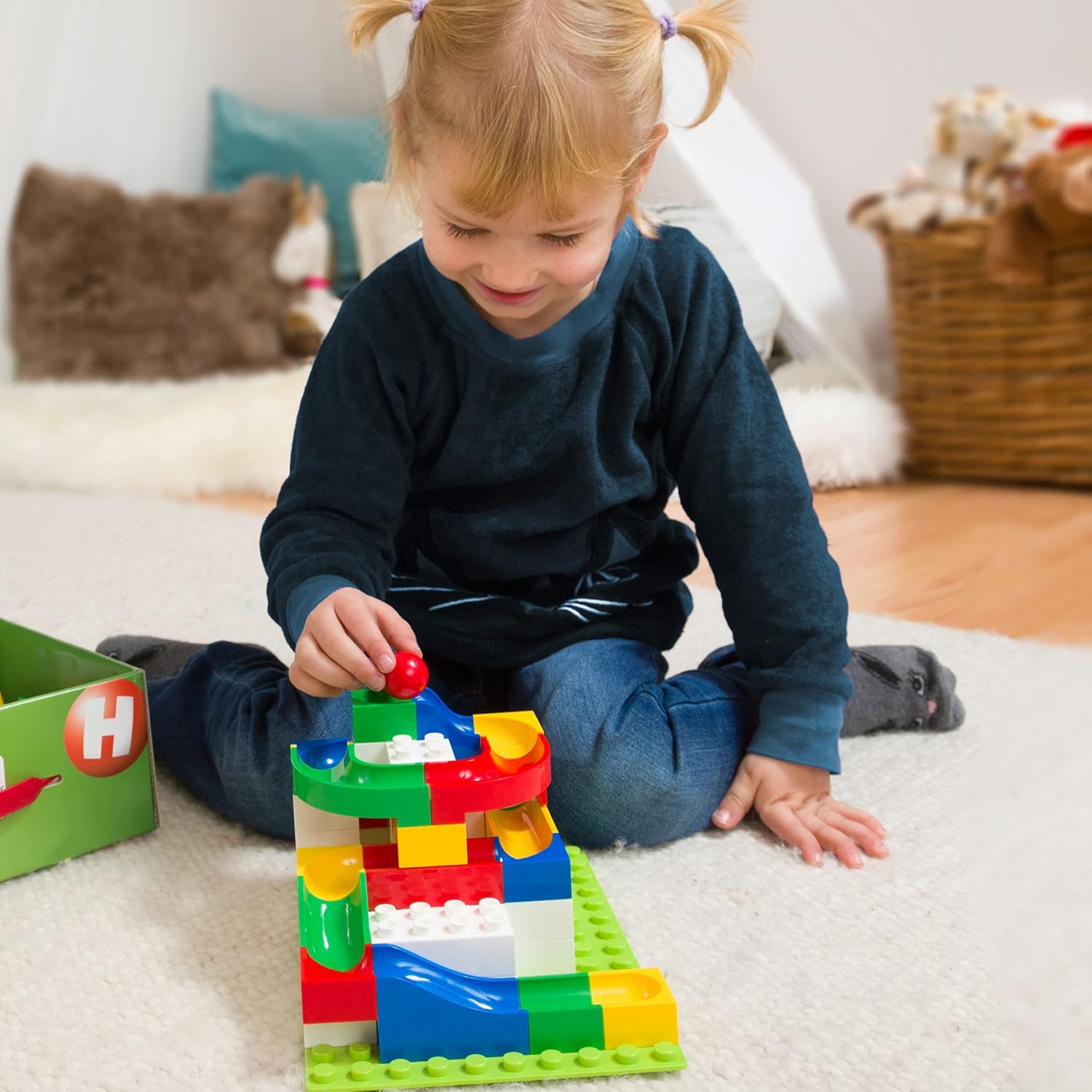 Hubelino- Pista per palloni, 45 Teile, 420169 - immagine 3