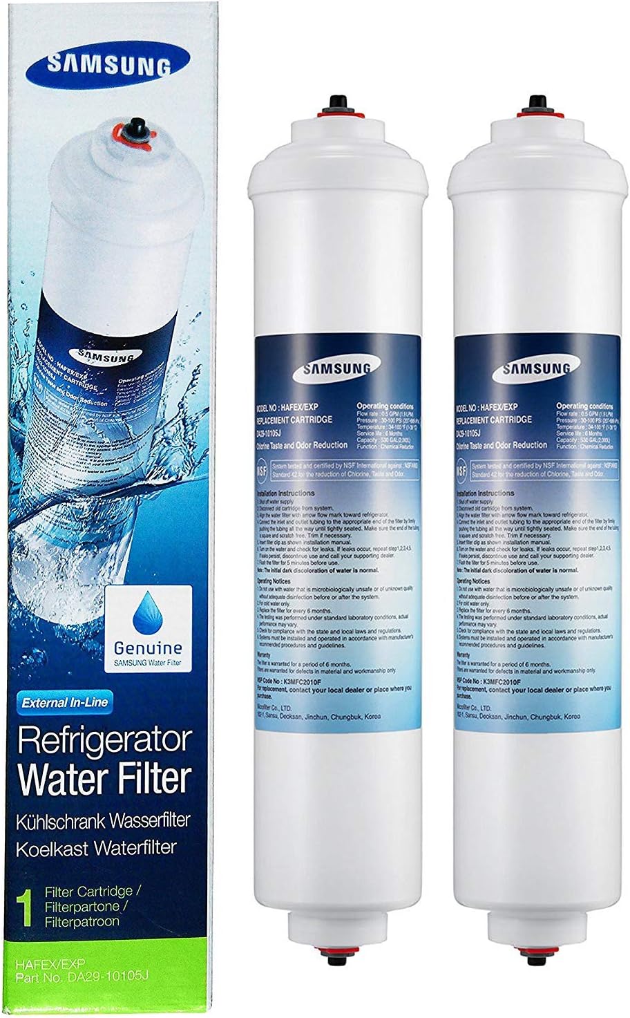 Samsung HAFEX/EXP - 2 Filtri Acqua Aqua Pure Plus, Bianco - immagine 2