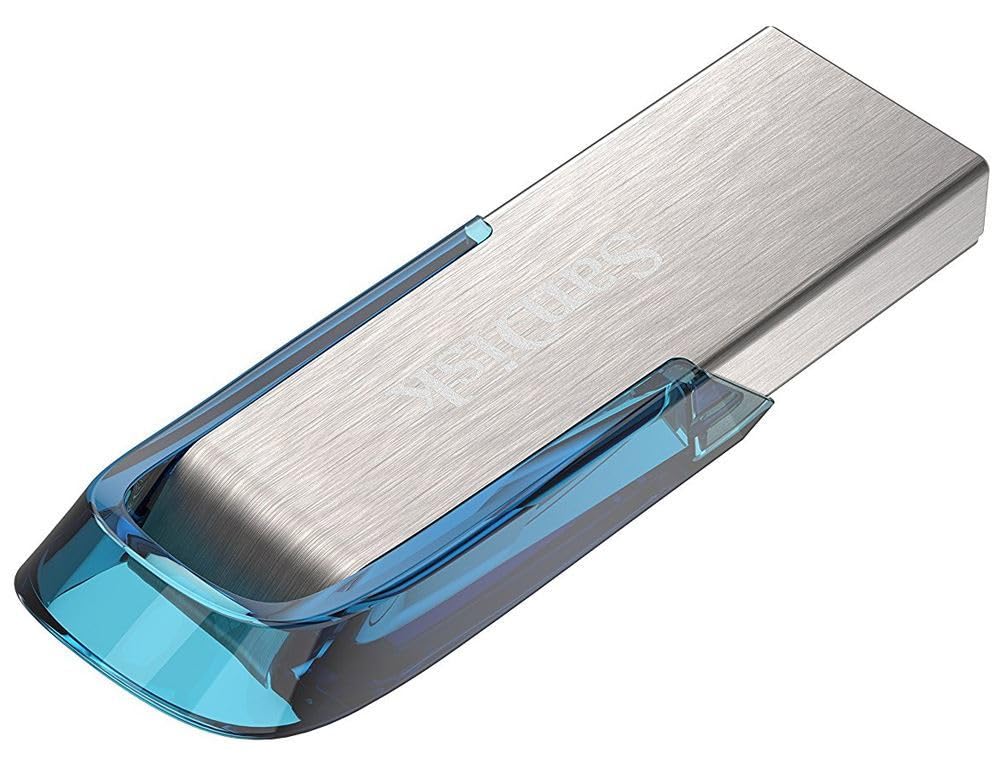 Sandisk 128GB Ultra Flair USB 3.0 Flash Drive, Tropical Blue
