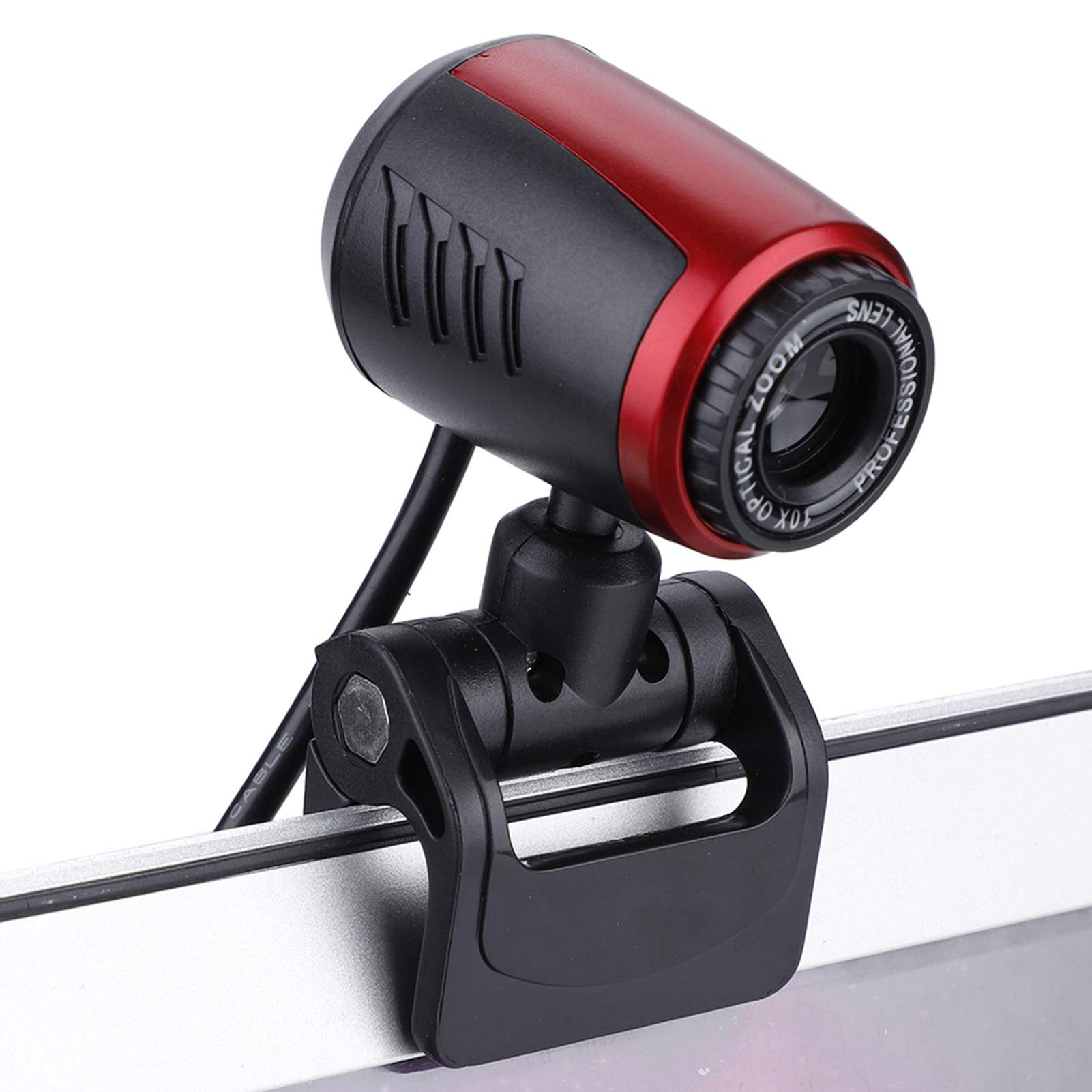 Tyenaza HD Webcam, 0.3MP Videocamera USB 2.0 con Microfono, Correzione Automatica del Colore e Messa a Fuoco Automatica per Computer PC Laptop, Accessori e Ricambi per Computer