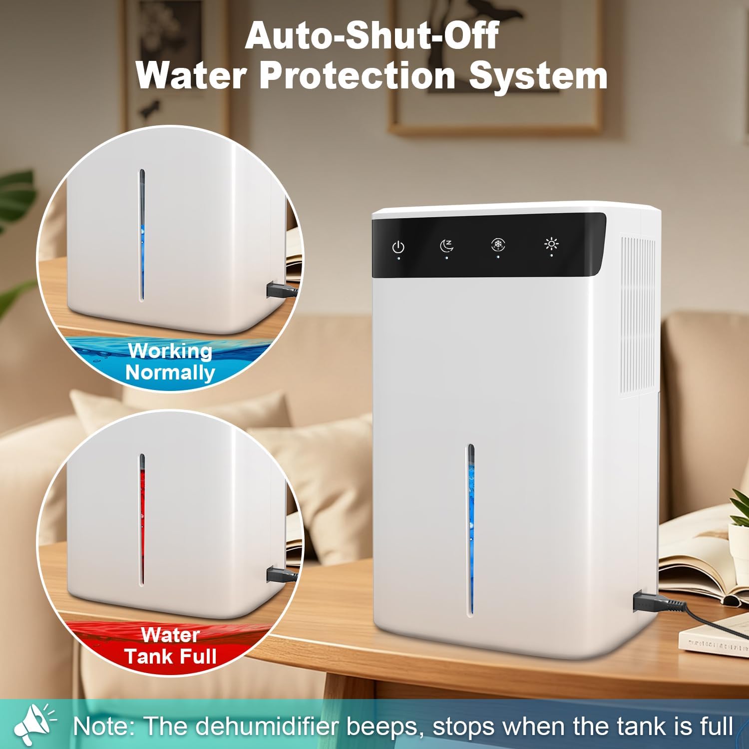 Deumidificatore Elettrico 2.6L Silenzioso per Casa - immagine 5