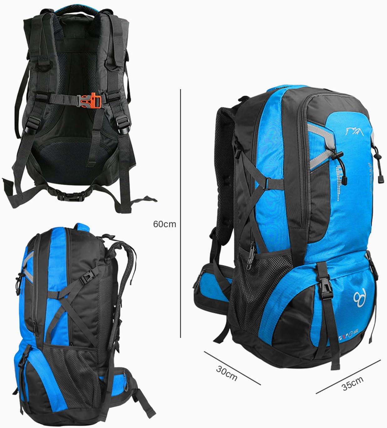 OcioDual Zaino Trekking 60 Litri Blu - immagine 6