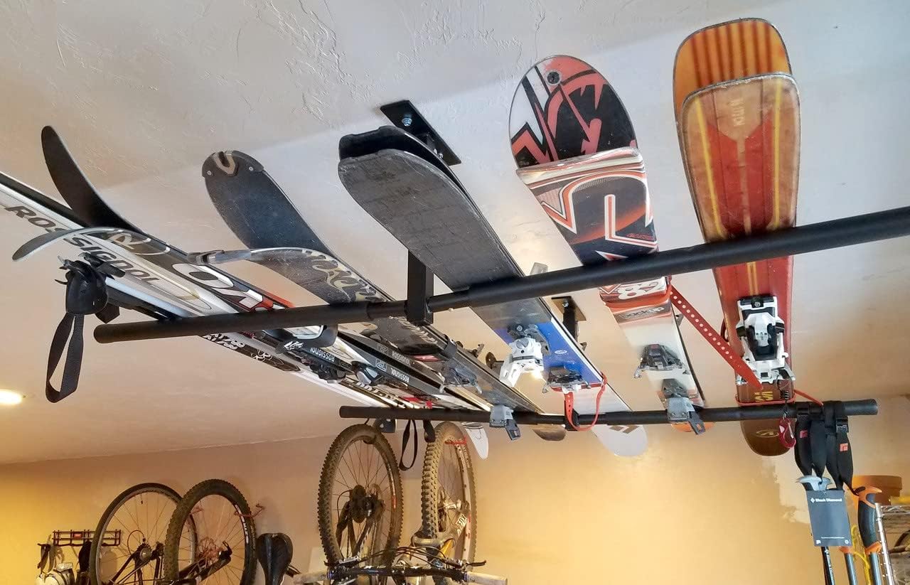 StoreYourBoard Portaoggetti a Soffitto per Sci e Snowboard - immagine 4