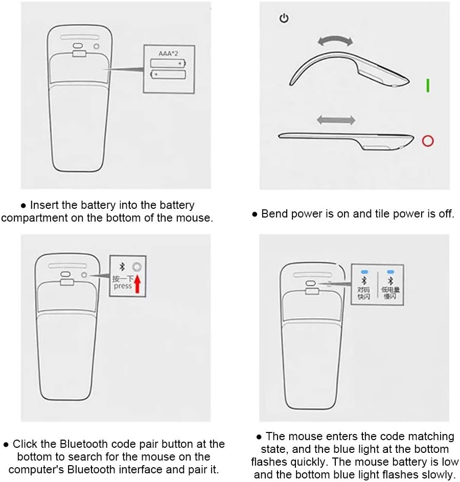 Goshyda Mouse Arc Touch Wireless 2.4 GHz, Nero - immagine 7