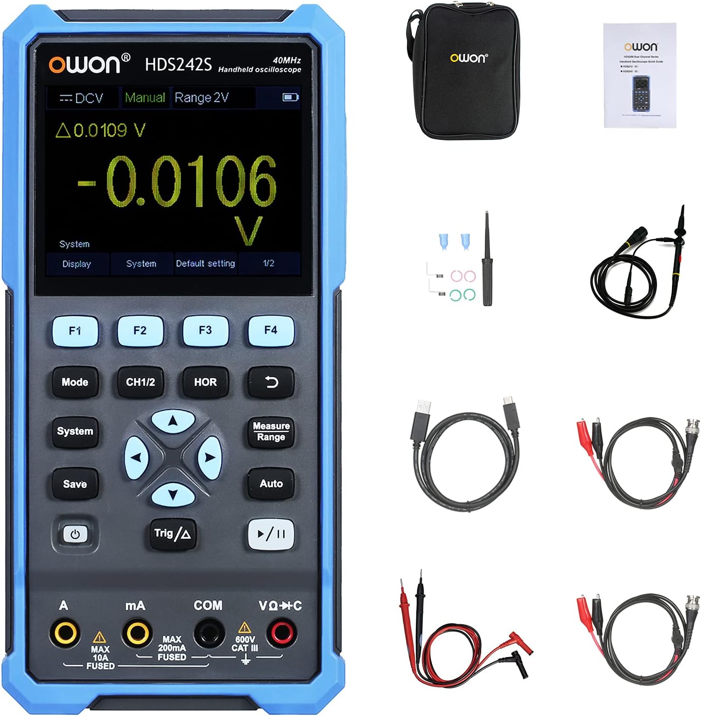 Owon HDS272S - Oscilloscopio Digitale Palmare 3 in 1 70MHz