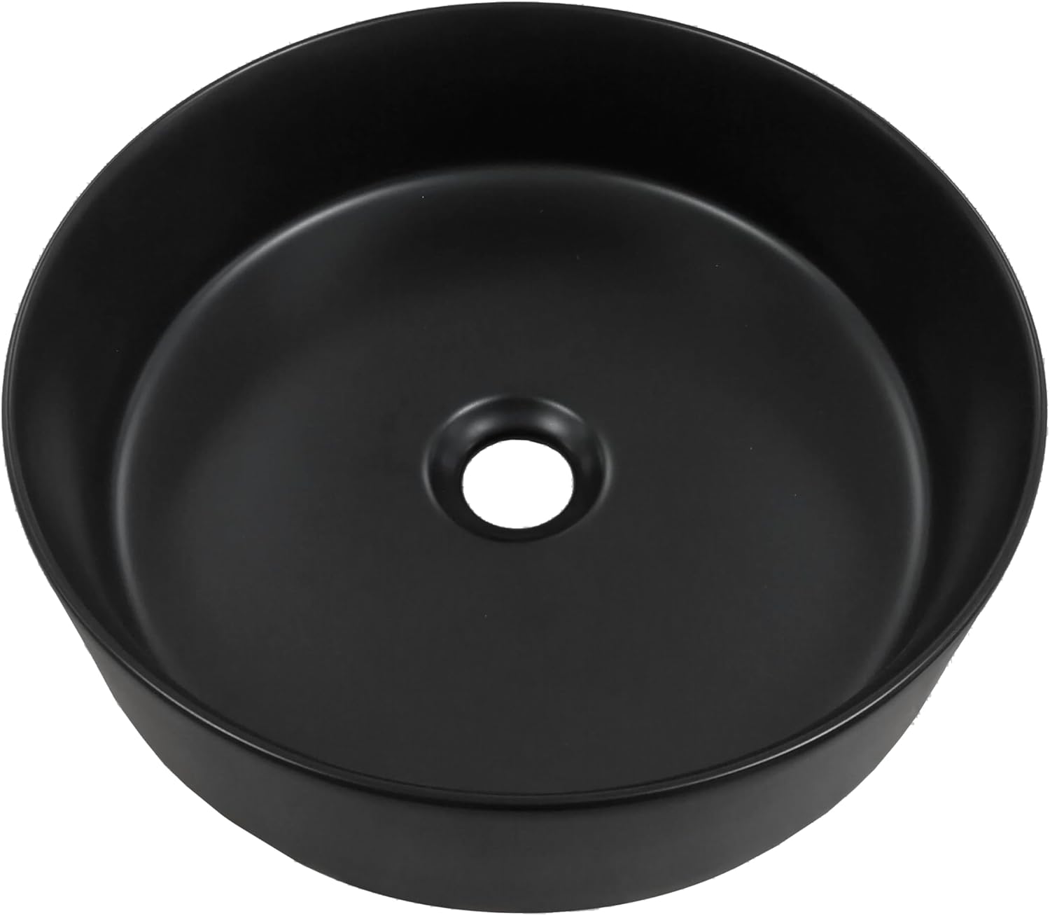 Baikal Lavabo Tondo in Ceramica Nero Opaco 37x37x12 cm