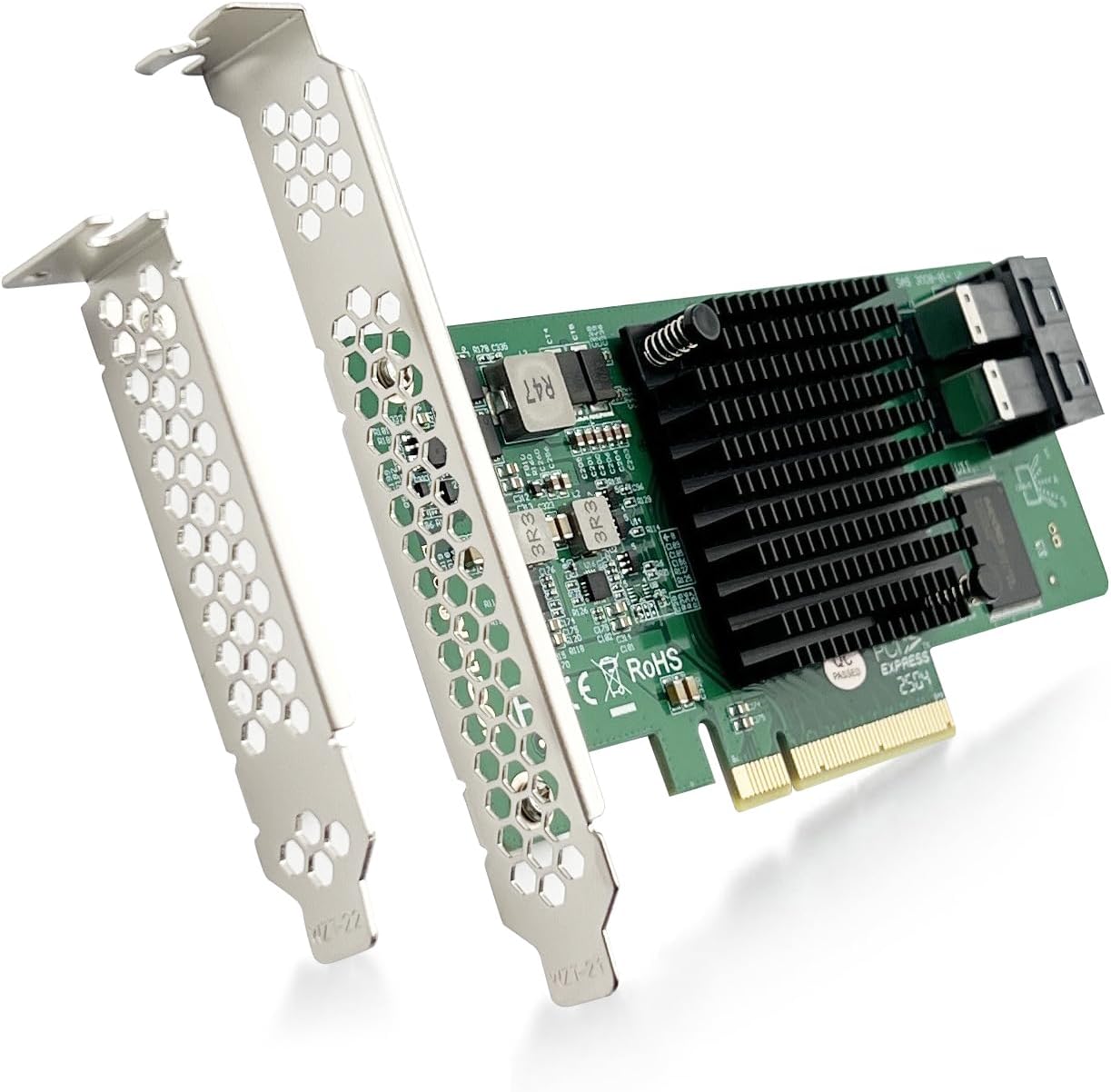 ipolex 12G PCI-E esterno SAS/SATA HBA RAID Controller Card, Broadcom ...