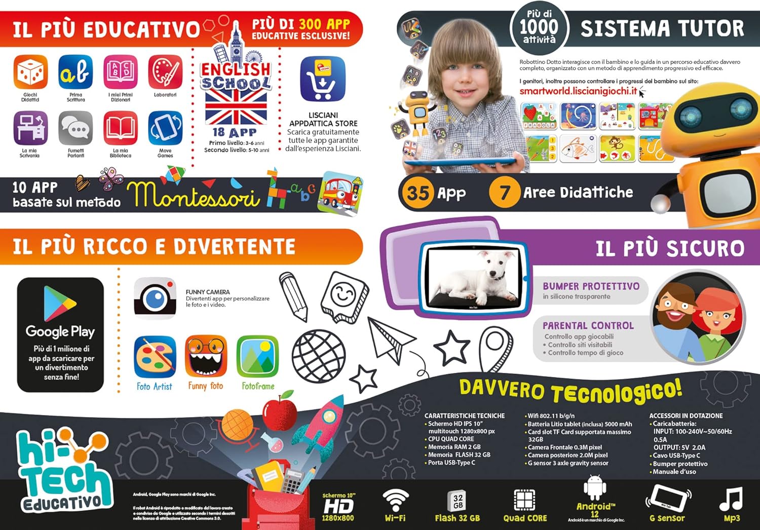 LISCIANI Mio Tab 10" Tutor XL 2022 - Multicolore - immagine 3