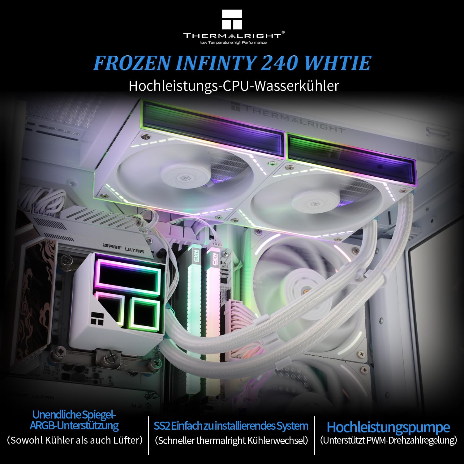 Thermalright Frozen Infinity 240 WHITE - Raffreddatore CPU Aio - immagine 2