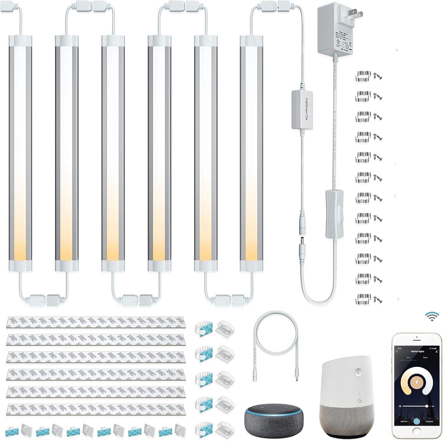 Luci LED Smart Under Cabinet - Kit 6 Barre | Lampaous | Velz