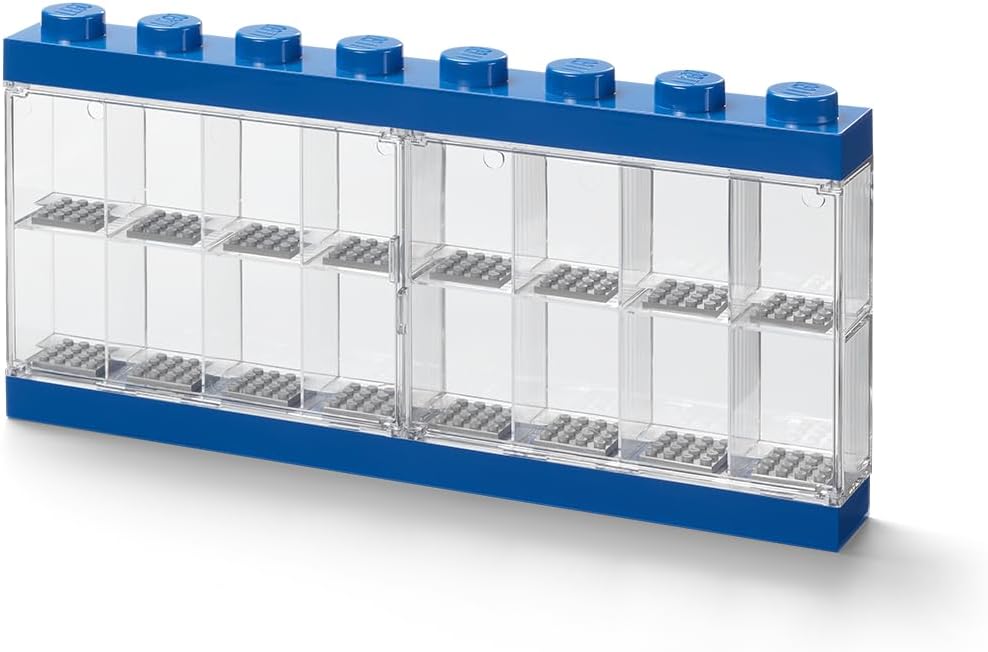 Espositore per 16 Minifigures LEGO, Blu - immagine 1