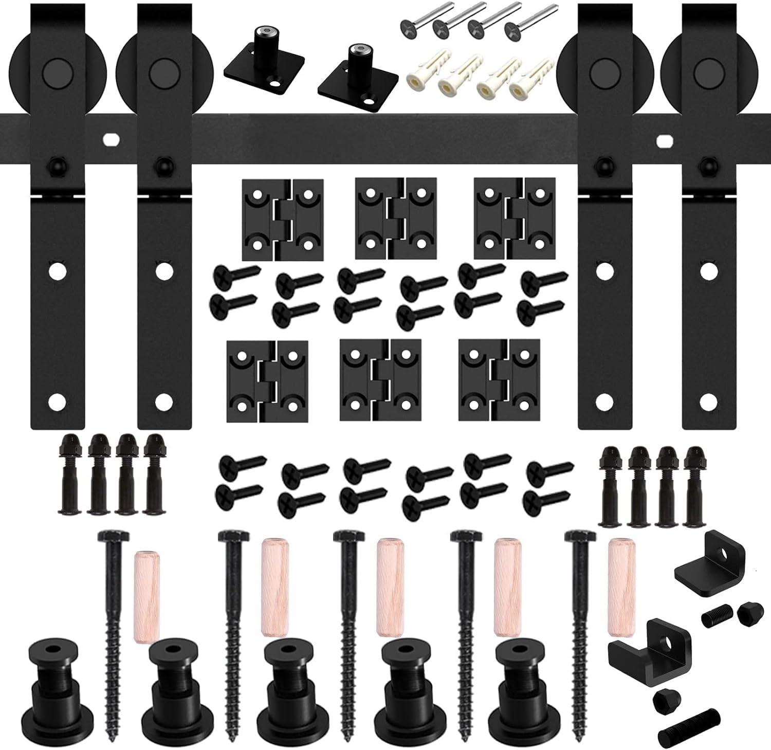 Wolfbird Binario per Porta Scorrevole 2M, Nero Rustico - immagine 7