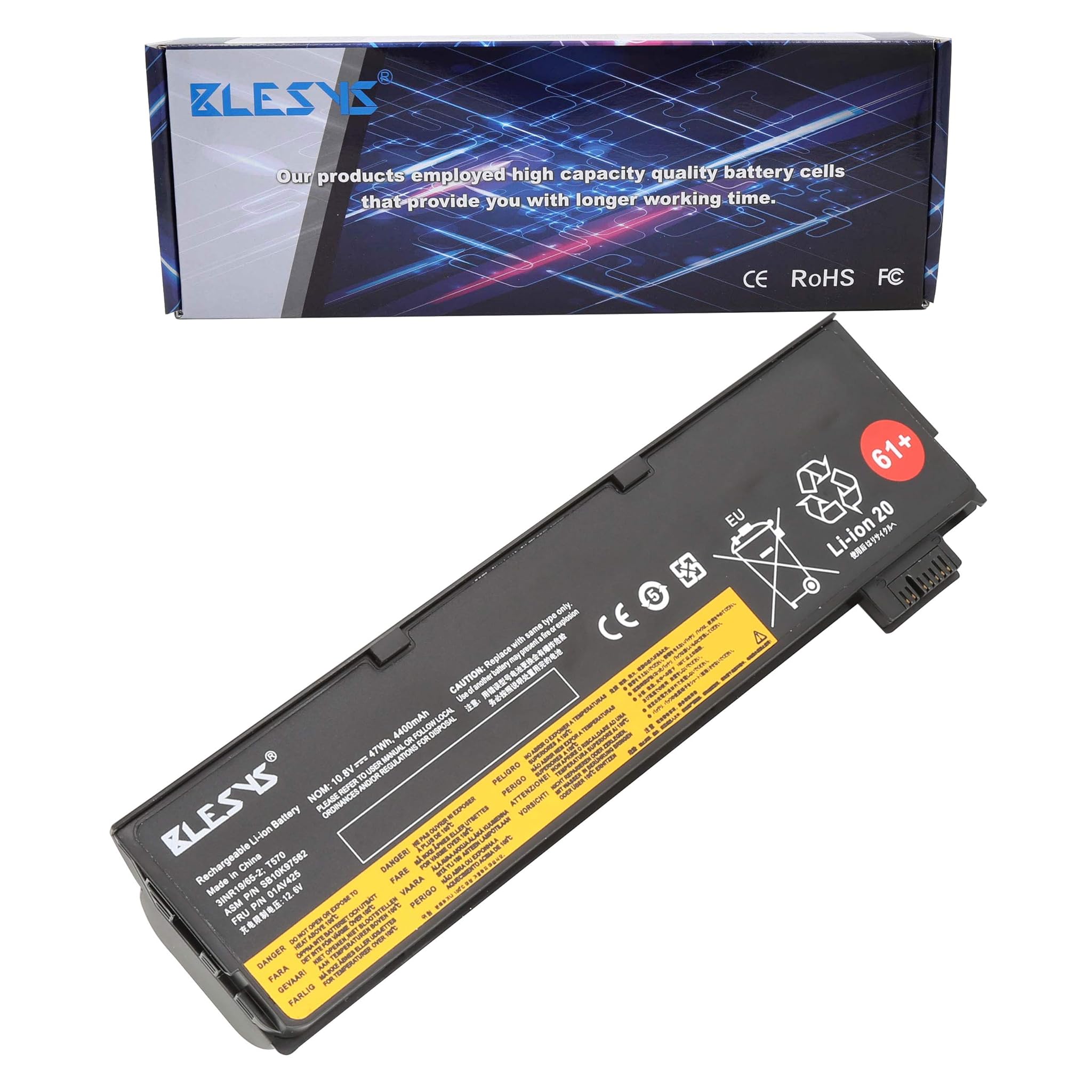 Blesys Batteria 47Wh 01AV425 per Lenovo Thinkpad T470/T480