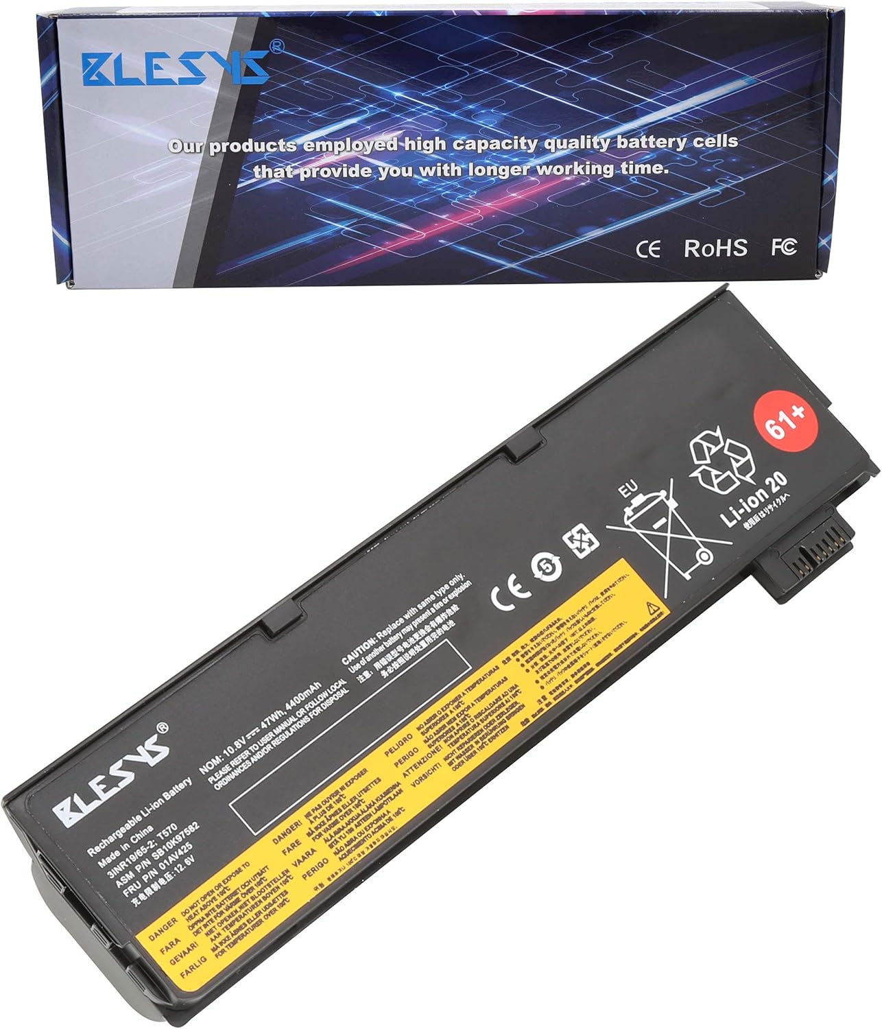 Blesys Batteria 47Wh 01AV425 per Lenovo Thinkpad T470/T480 - immagine 1