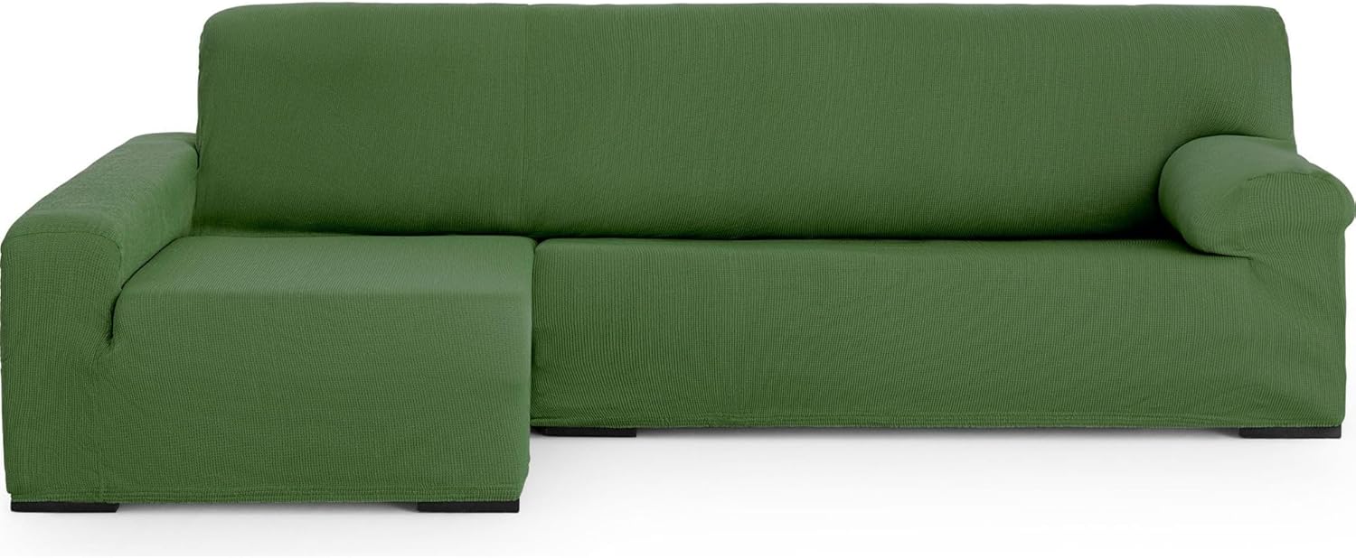 ECOMMERC3 Copridivano Chaiselong Braccio Lungo Sinistro Verde