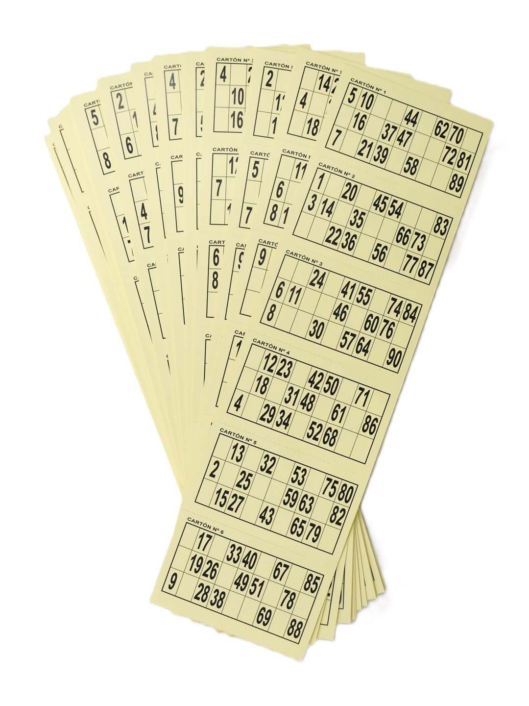 510 Cartoni da Bingo per TACHAR (Giallo)