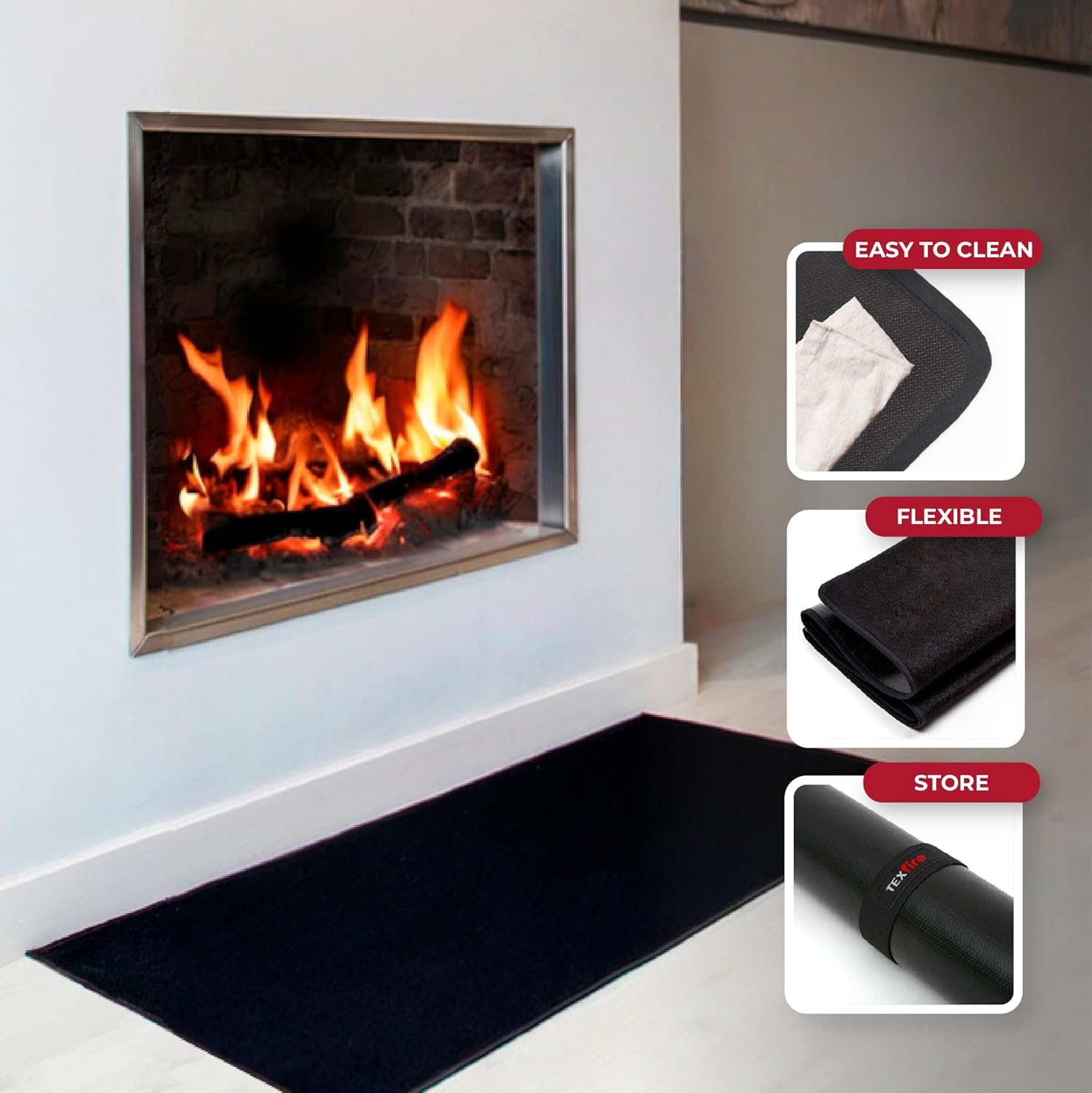 TEXFIRE Tappeto Ignifugo per Camino e Stufa - immagine 5