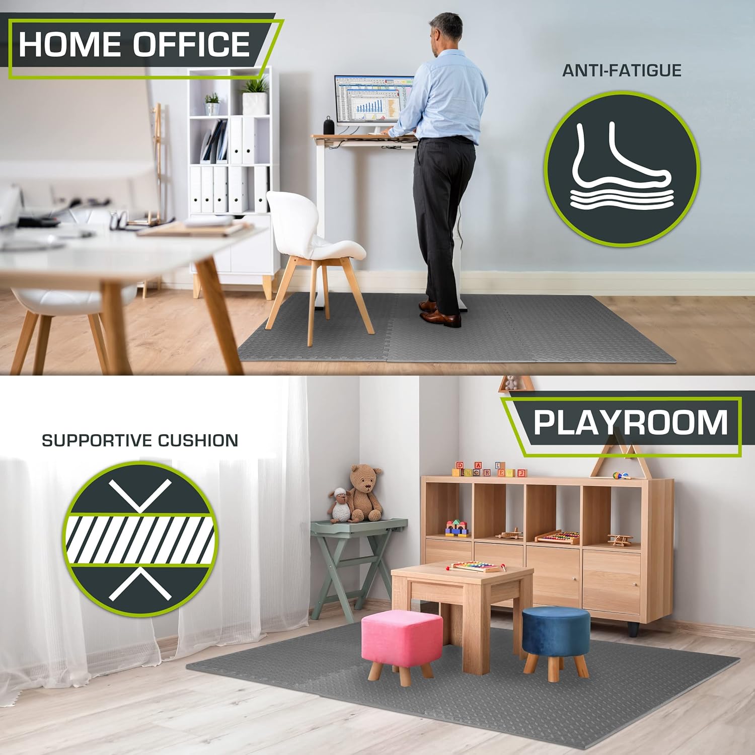 Prosourcefit Exercise Puzzle Mat - Piastrelle in Schiuma EVA - immagine 4