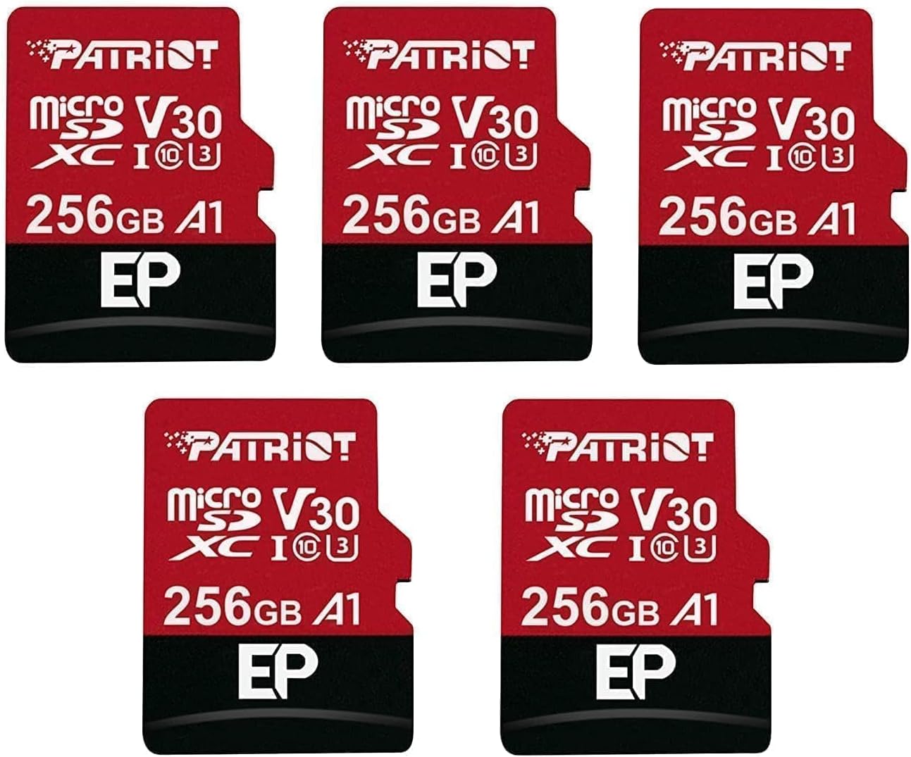 Patriot Memory Scheda MicroSD 256GB A1 / V30 (5 Pezzi) - immagine 1
