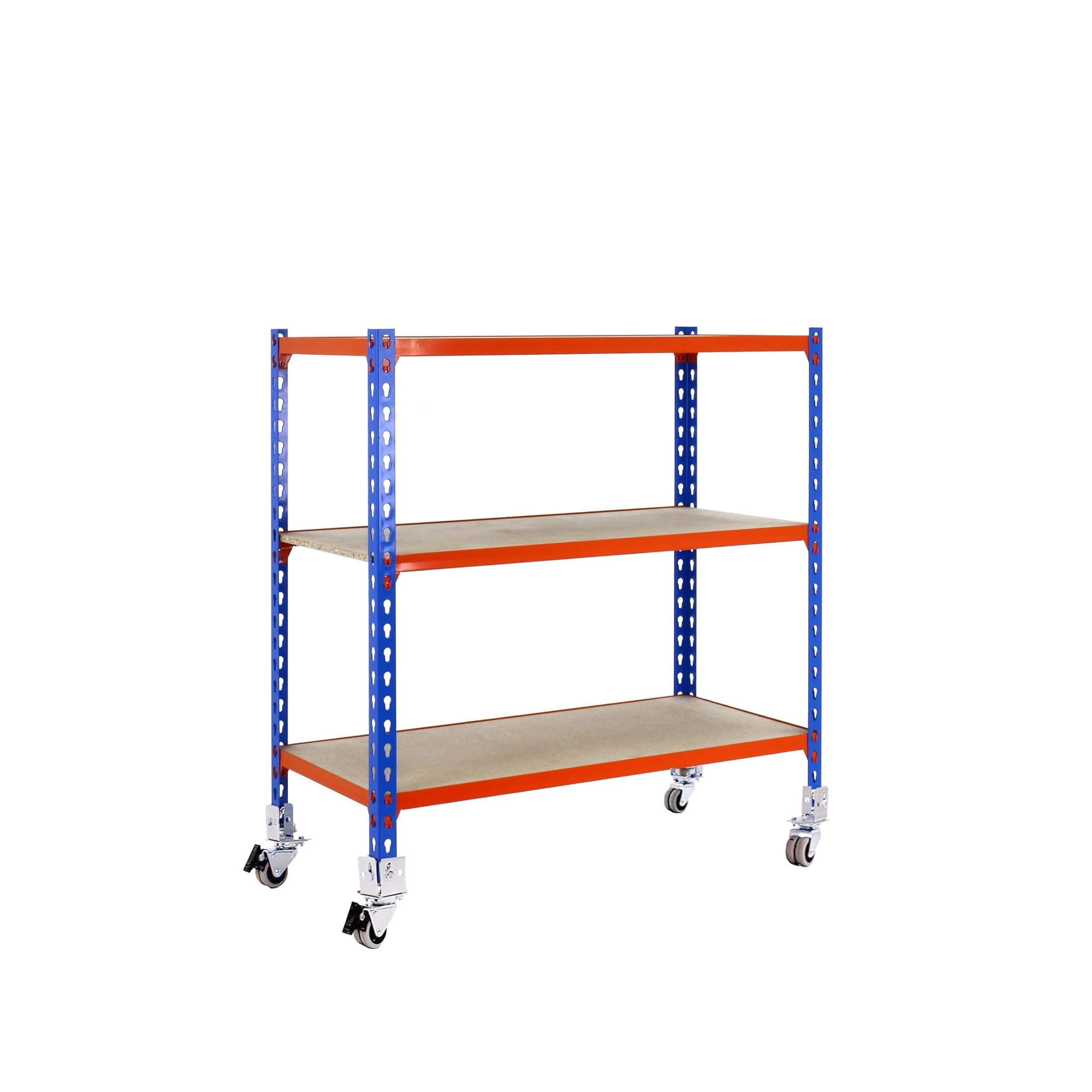 Simon Rack Scaffale Metallo Garage con Ruote 3 Ripiani
