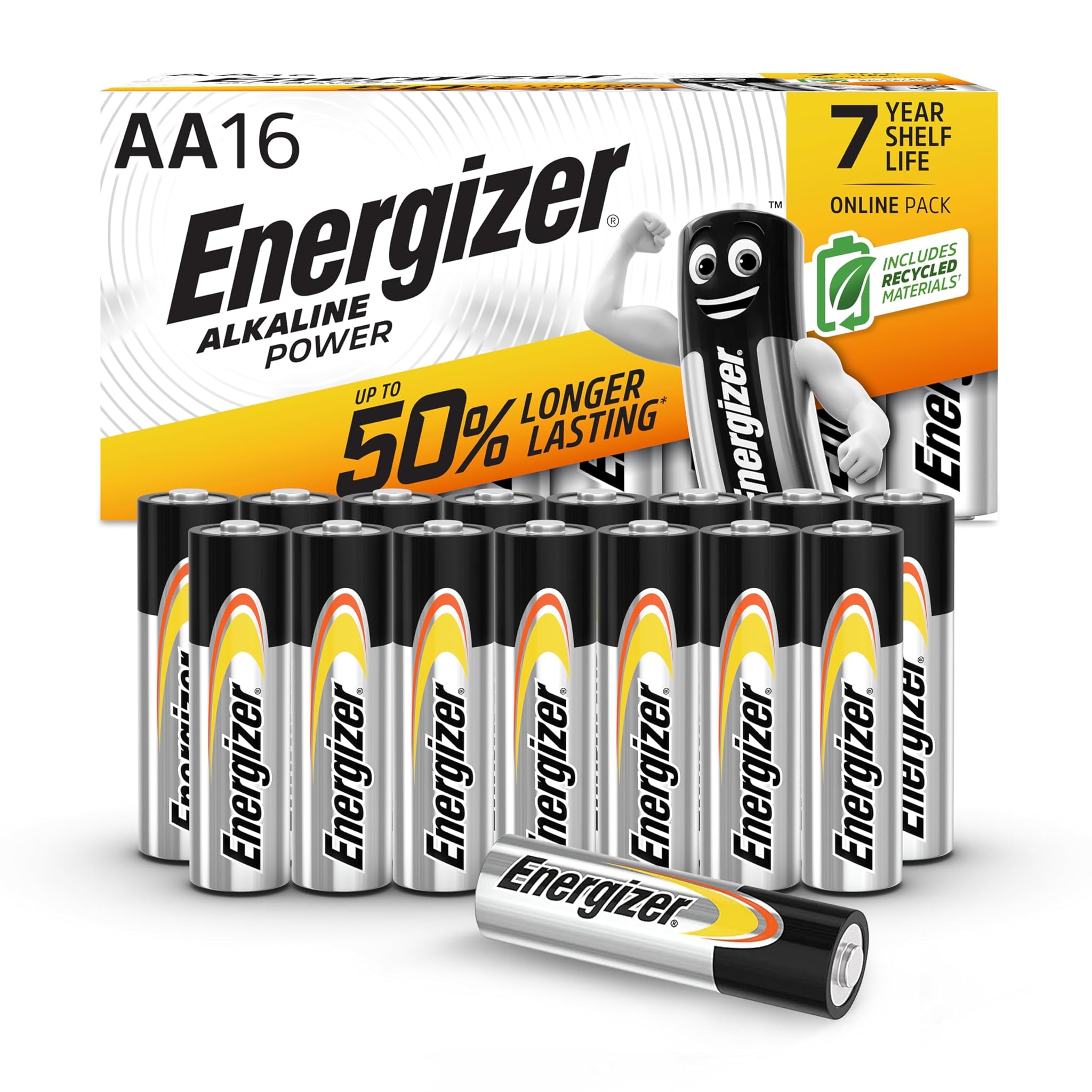 Energizer Batterie Alcaline AA - Confezione da 16