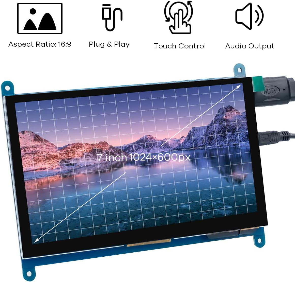 Lafvin 7 pollici IPS LCD Touch Screen 1024×600 - immagine 4