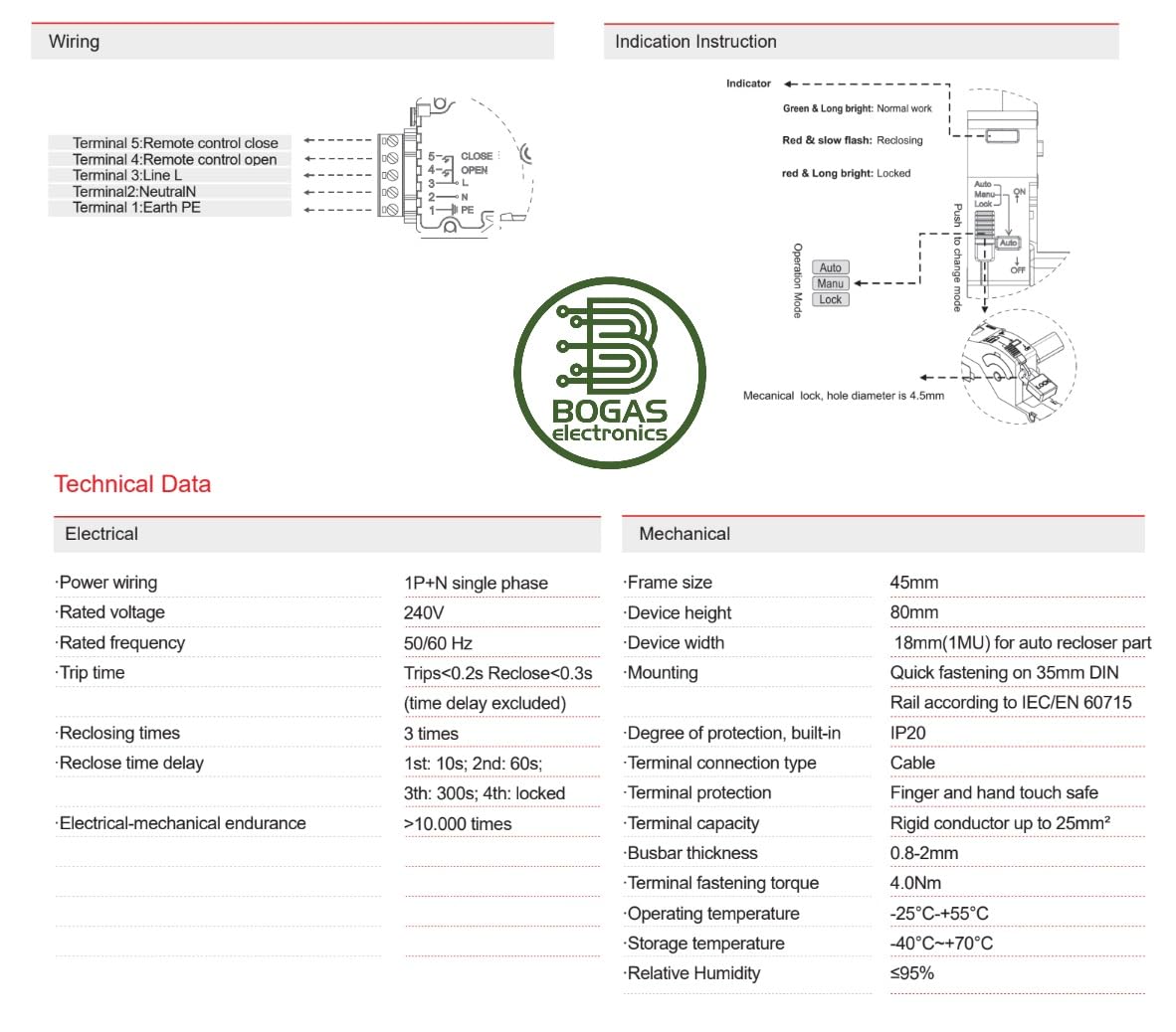 Interruttore Differenziale 40A Classe B Autorearmabile - immagine 2
