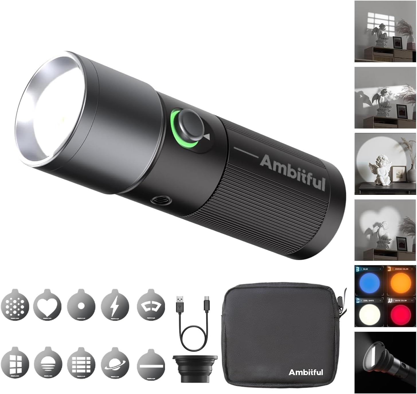 AMBITFUL Torcia LED Portatile per Fotografia 8400 mAh - immagine 1