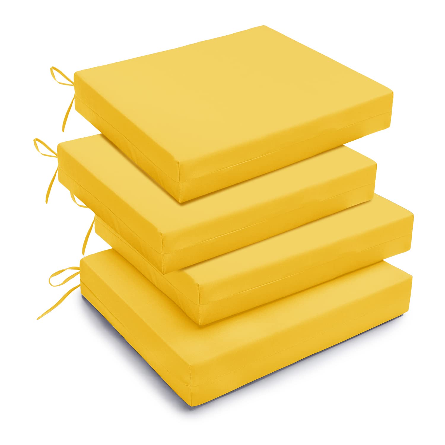 Downluxe Cuscini per Sedia da Esterni 47x40x7cm, Giallo