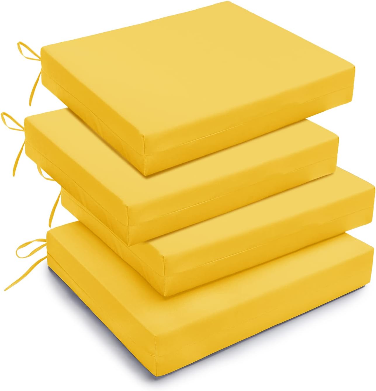 Downluxe Cuscini per Sedia da Esterni 47x40x7cm, Giallo - immagine 1