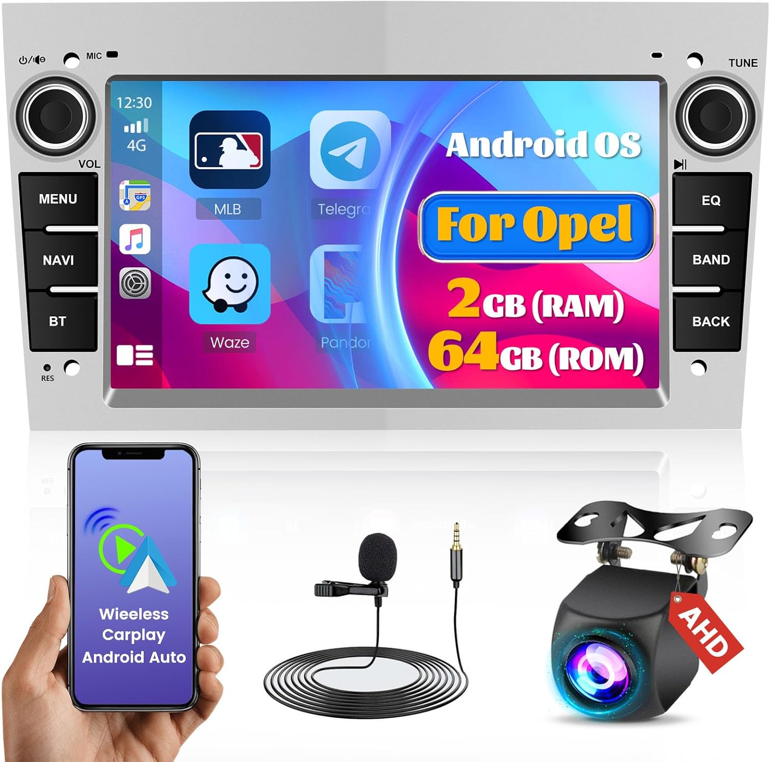Hikity Autoradio Android 15 per Opel 7" Touchscreen - immagine 1