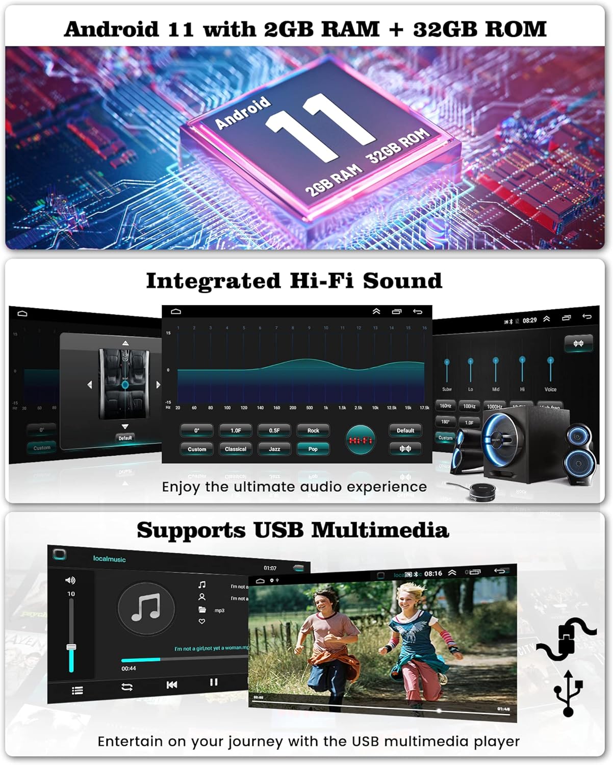 Hikity Autoradio Android 15 per Opel 7" Touchscreen - immagine 5