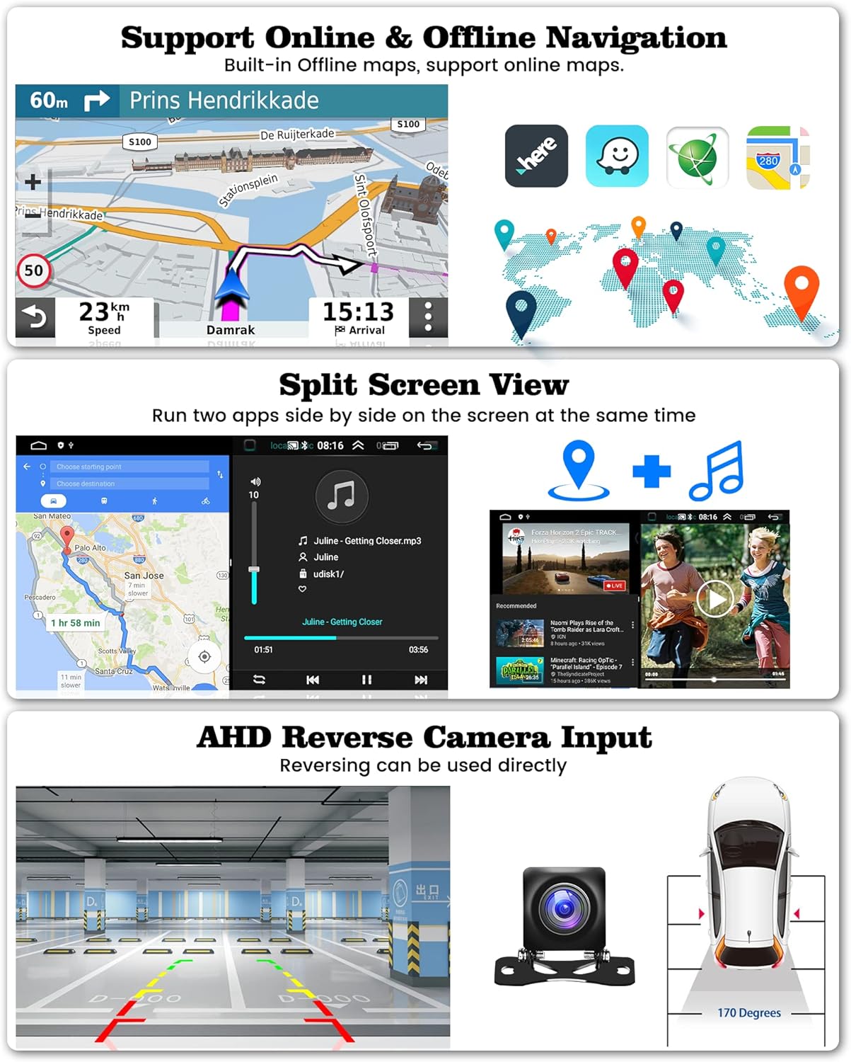 Hikity Autoradio Android 15 per Opel 7" Touchscreen - immagine 7
