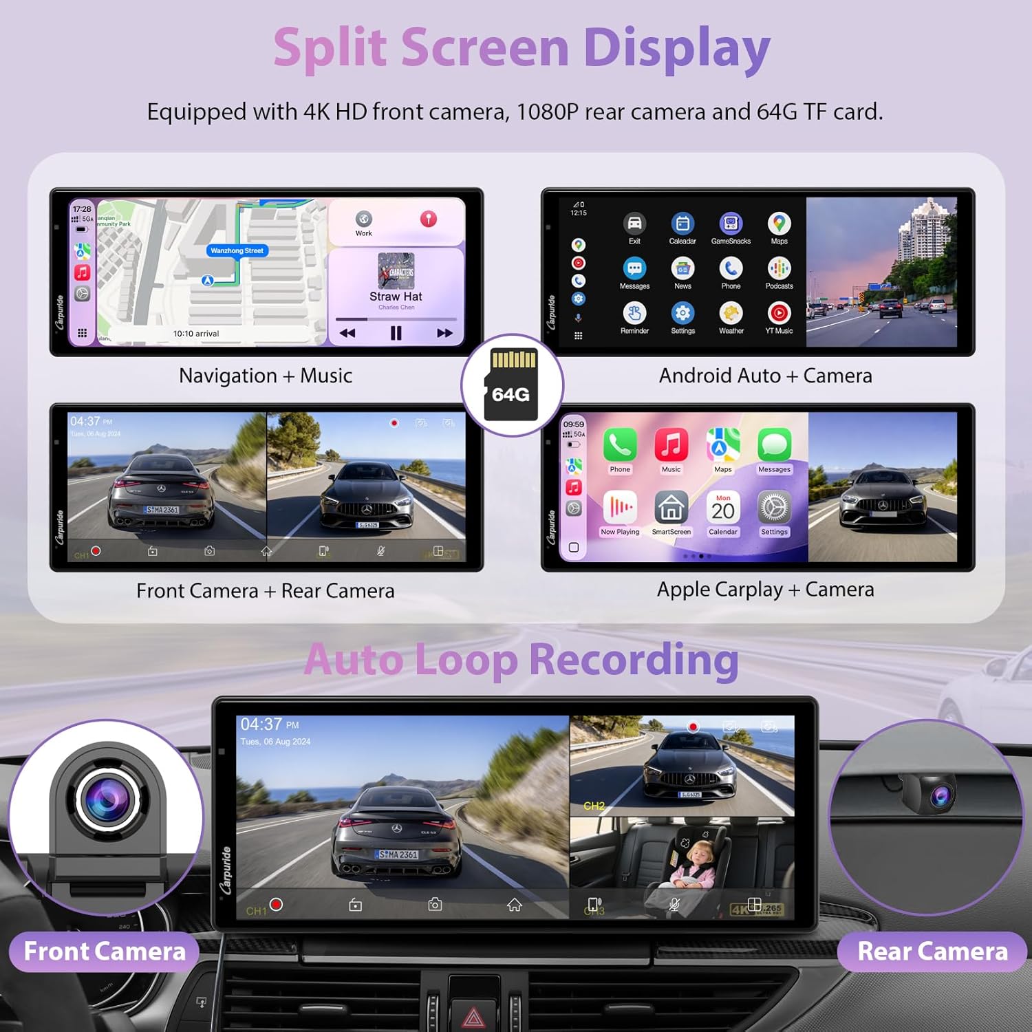 Carpuride W903S3 Display 9.3'' con CarPlay e Android Auto - immagine 3