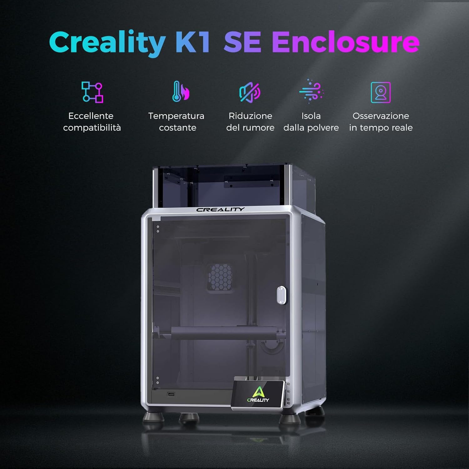 Creality Official Enclosure Trasparente K1 SE/K2 SE - immagine 2