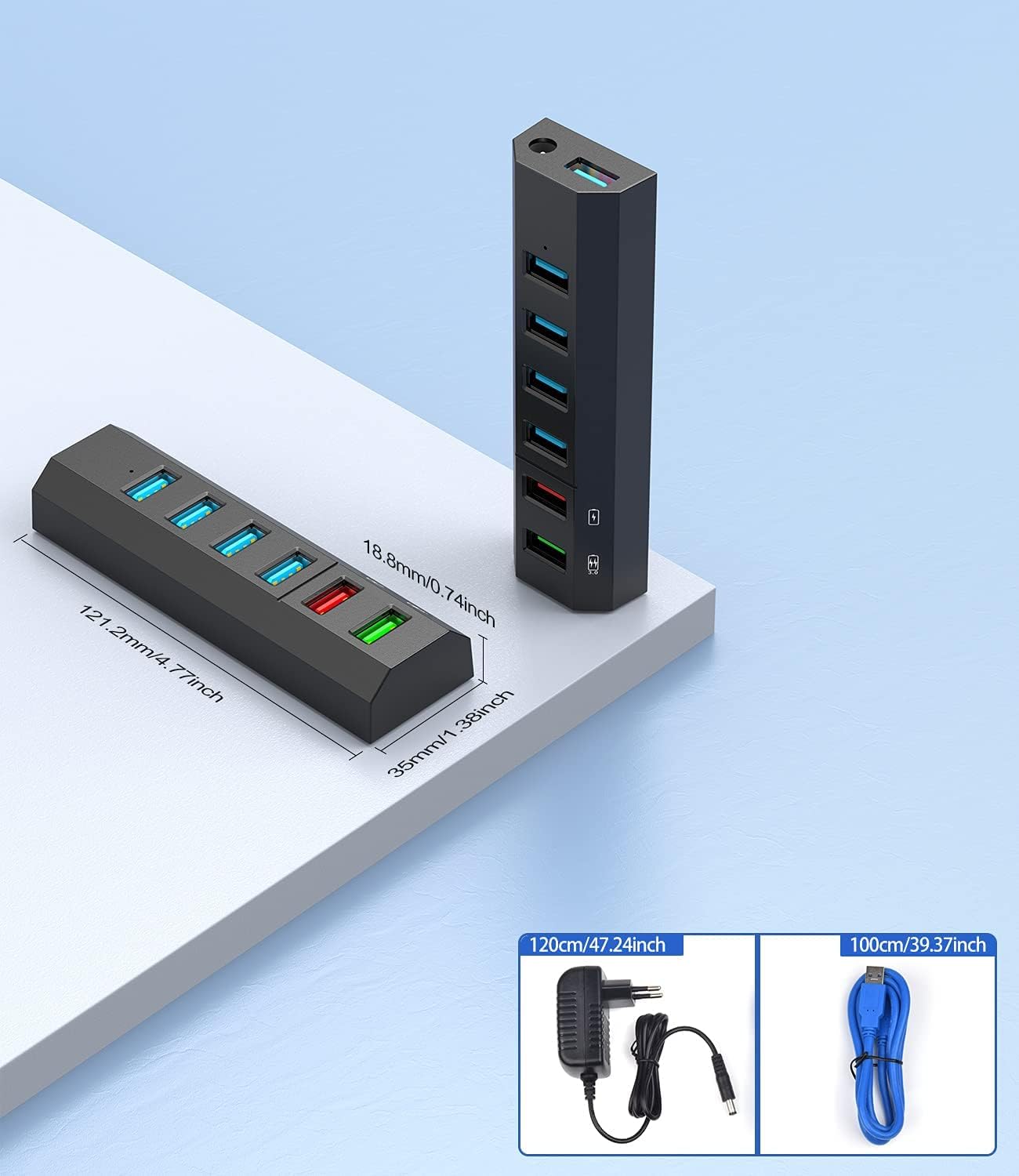 Vansuny Hub USB 3.0 Alimentato 6 in 1 - immagine 3