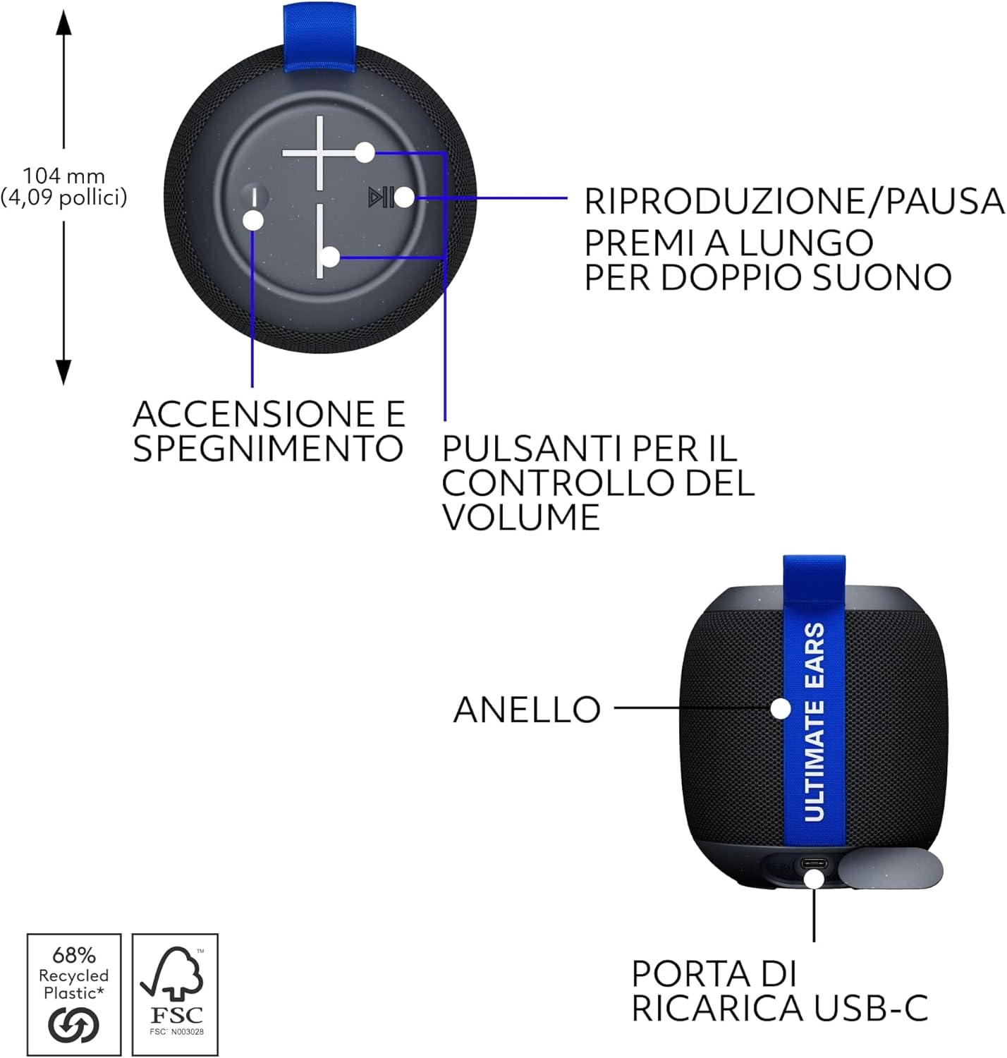 Ultimate Ears WONDERBOOM PLAY Altoparlante Bluetooth - immagine 7