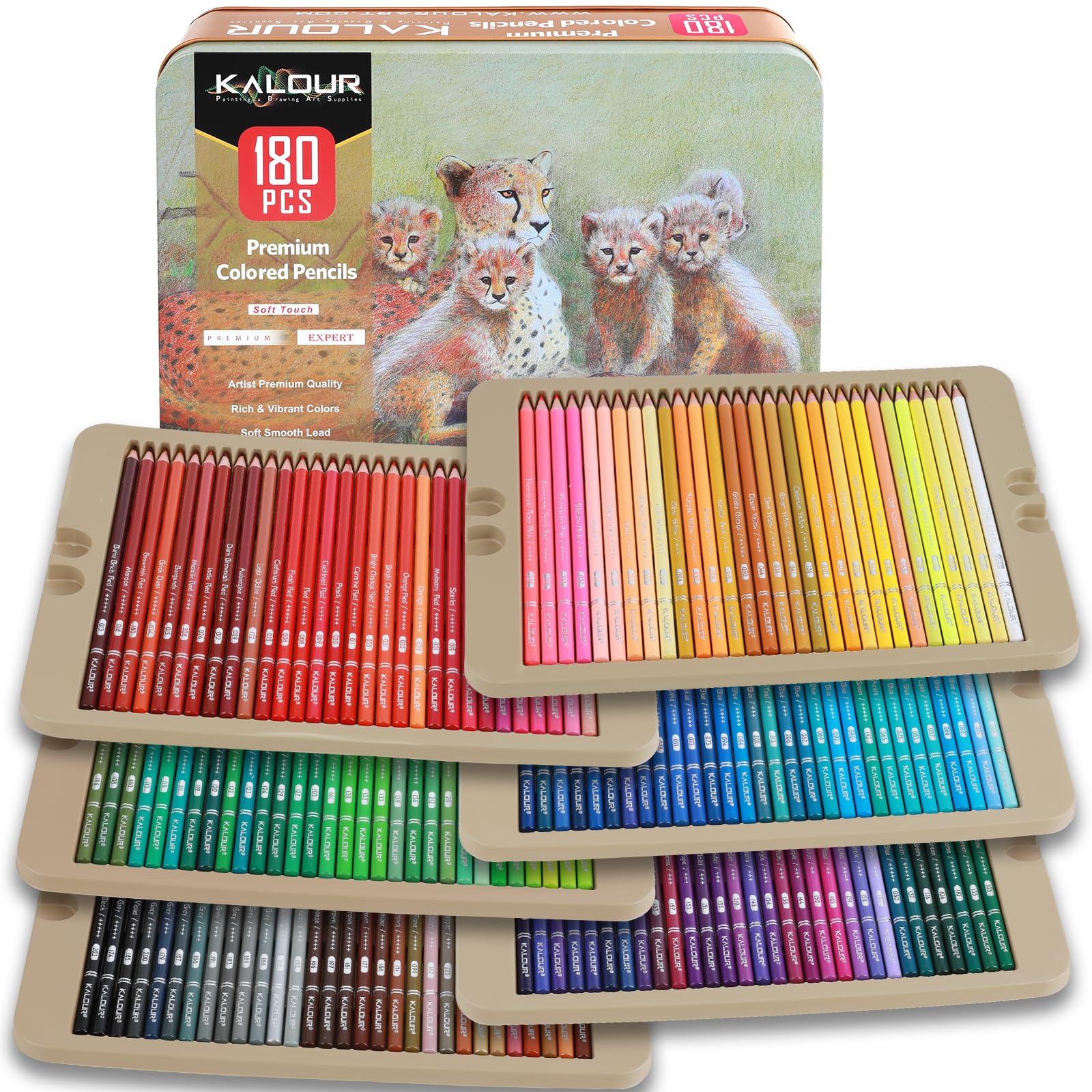 Kalour Pdas Set 180 Matite Colorate per Artisti