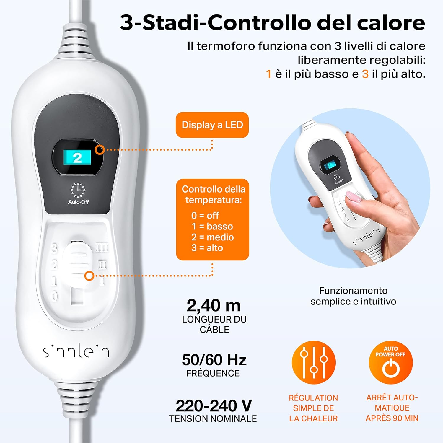 Termoforo Elettrico 60x85cm per Spalle, Collo e Schiena - immagine 3