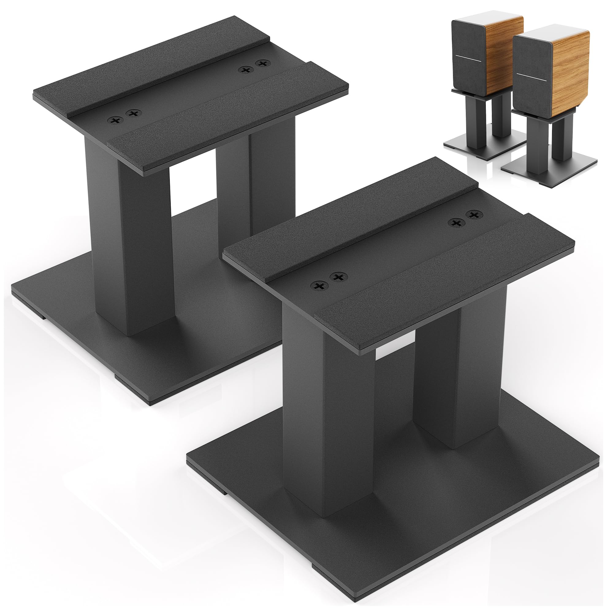 Ouutmee Supporto Audio Desktop 15cm in Metallo, Nero