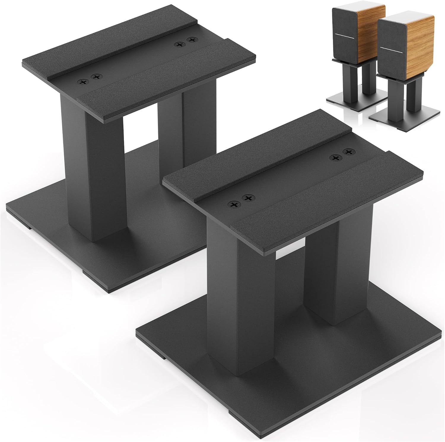 Ouutmee Supporto Audio Desktop 15cm in Metallo, Nero - immagine 1