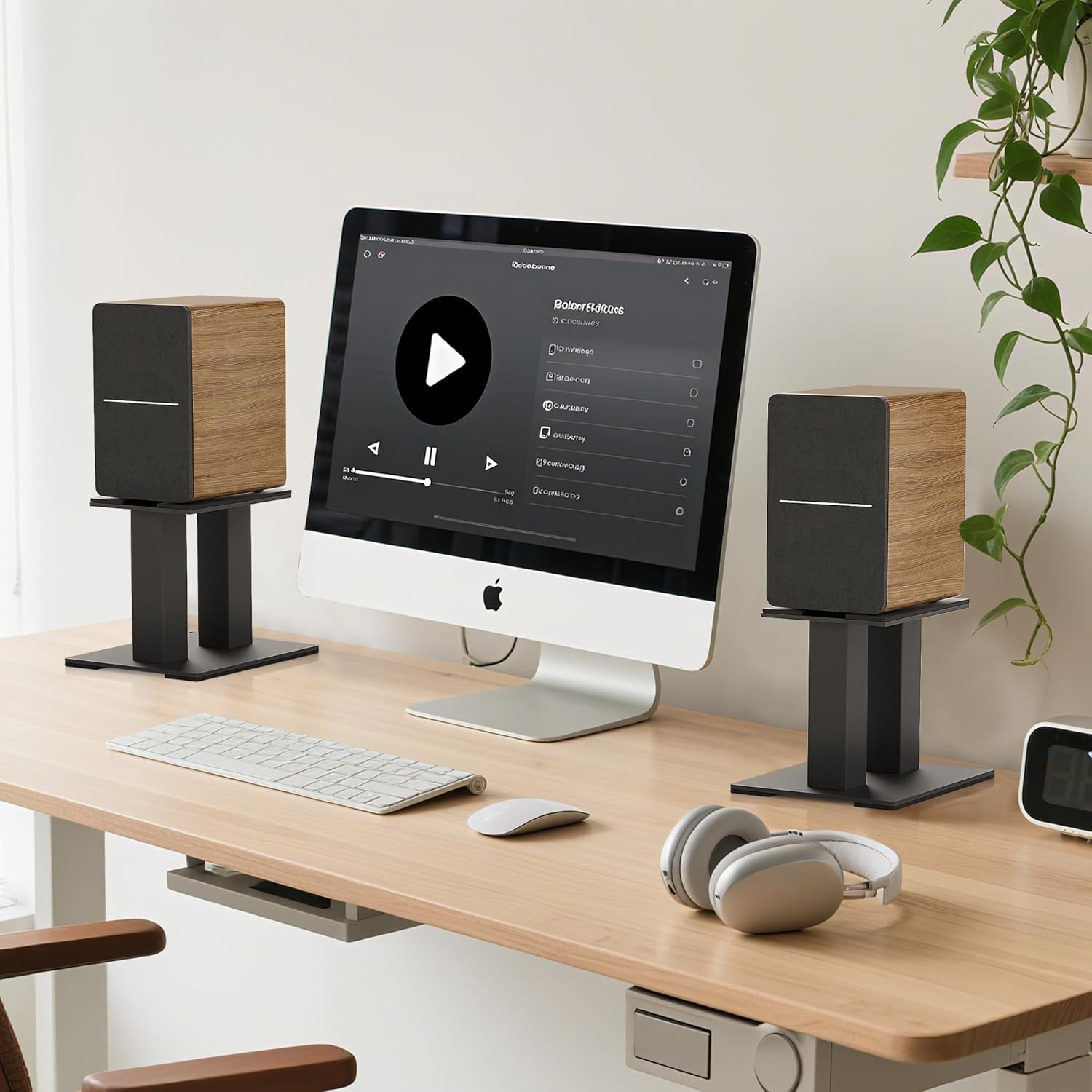 Ouutmee Supporto Audio Desktop 15cm in Metallo, Nero - immagine 7