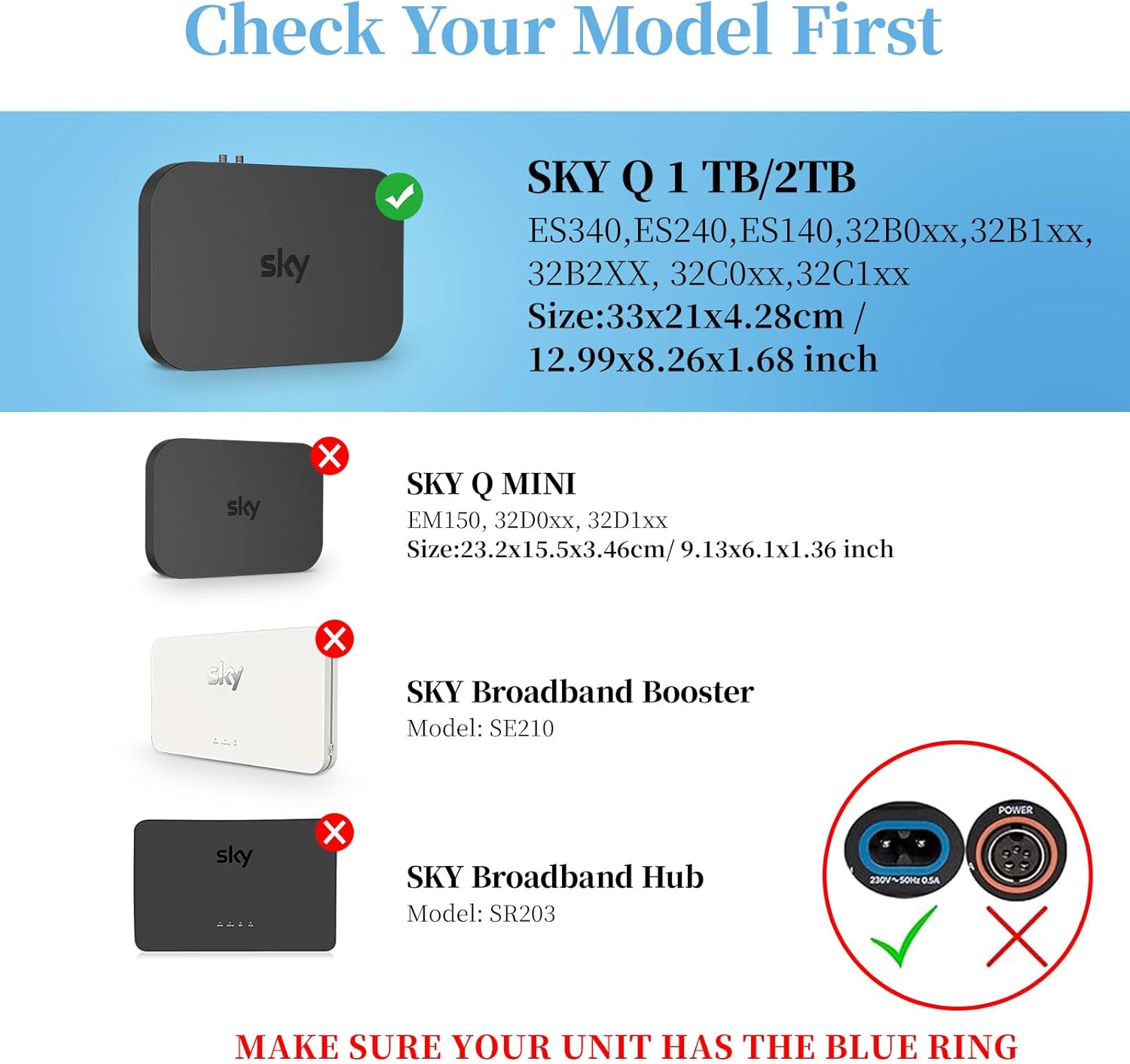 Cozycase Staffa a Parete per Sky Q Box 1TB/2TB, Nero - immagine 2