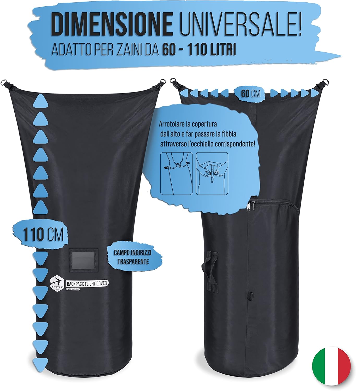 TWIVEE Custodia Protettiva 2 in 1 per Zaino e Parapioggia - immagine 2