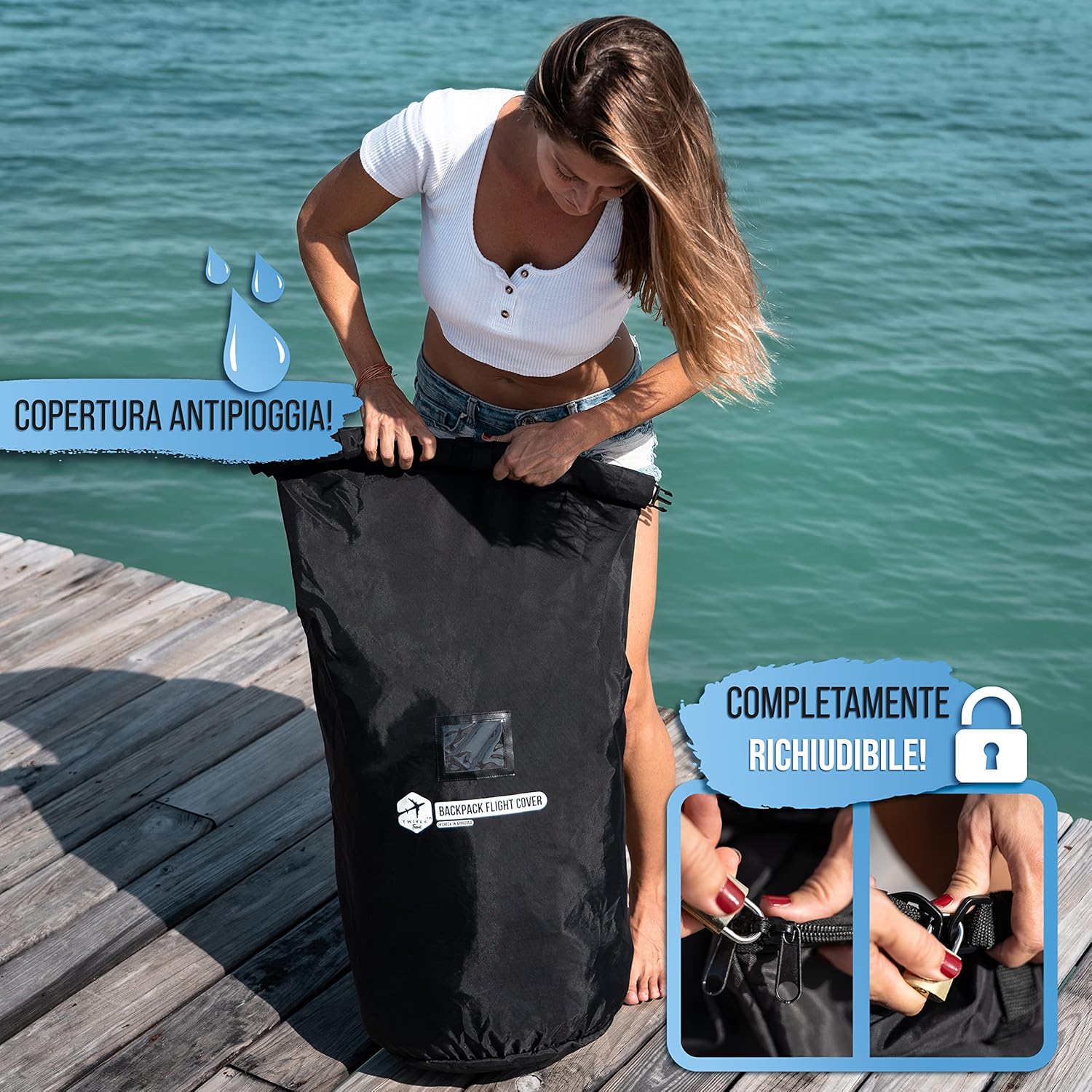 TWIVEE Custodia Protettiva 2 in 1 per Zaino e Parapioggia - immagine 5