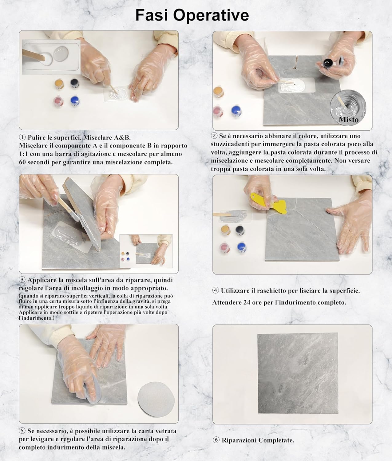 Hupeyna Kit Riparazione Vasca Doccia Ceramica e Smalto - immagine 3