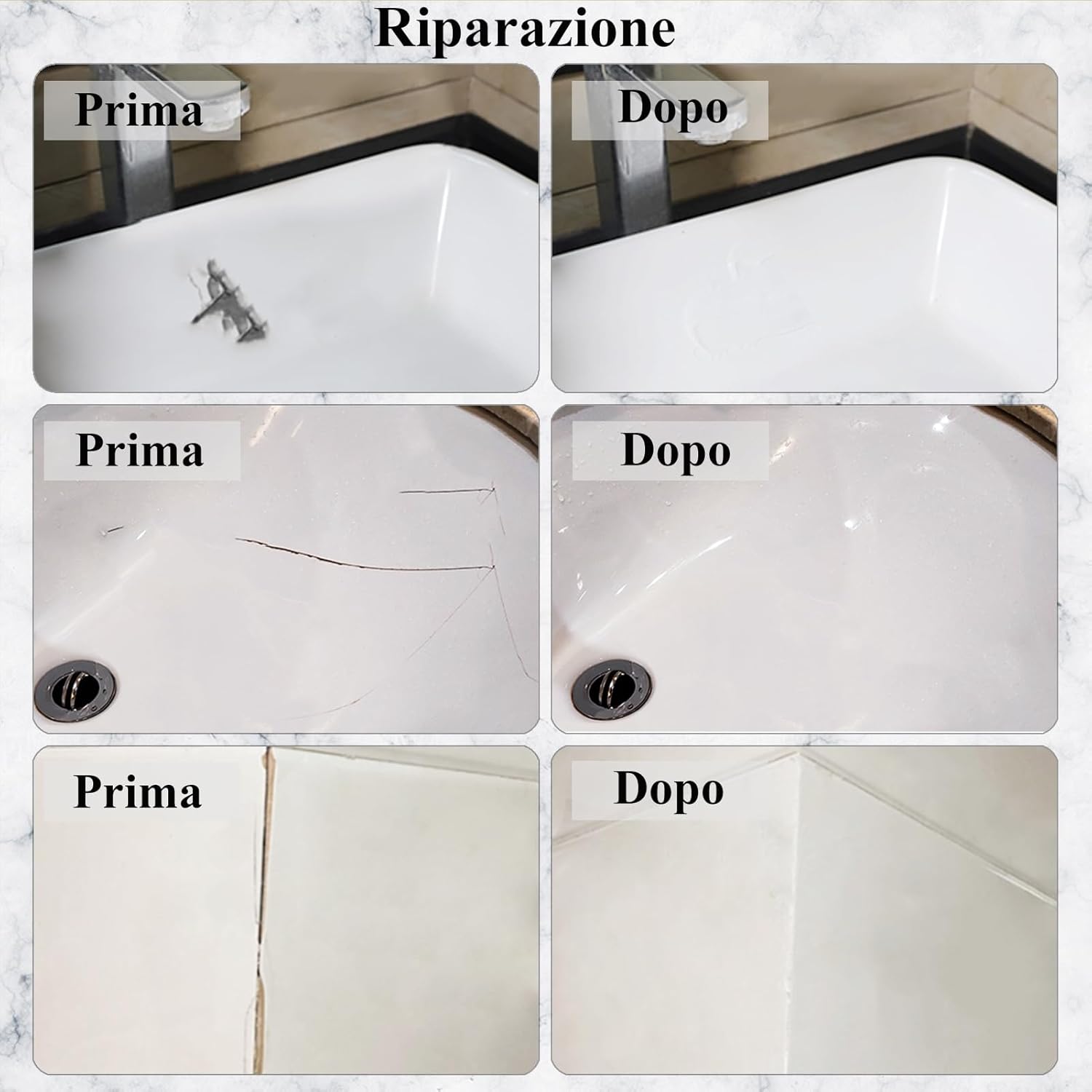Hupeyna Kit Riparazione Vasca Doccia Ceramica e Smalto - immagine 6