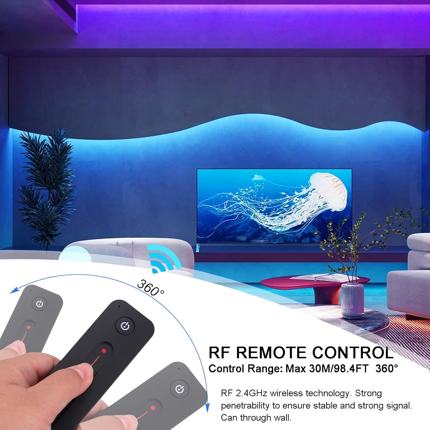 Joylit Controllore Strisce LED RGB con Telecomando RF - immagine 2
