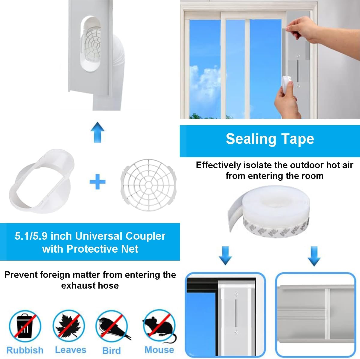 Cainda Kit Finestra per Condizionatore Portatile - immagine 5